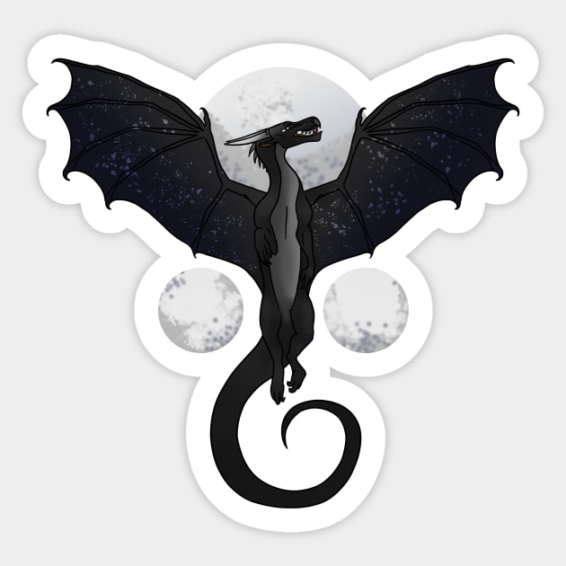 Wings of Fire • NightWing • Darkstalker Sticker by FalconArt